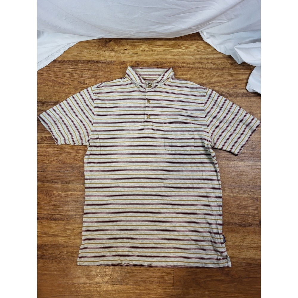 Patagonia Shirt Mens S Squeaky Clean Striped Organic Cotton Polo Summer